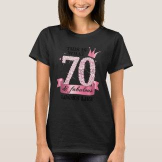 70 & Fabulous I Pink White Party Group Candid Phot T-Shirt