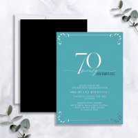 70 & Fabulous Turquoise & Silver Birthday