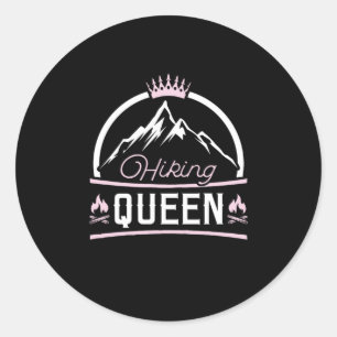 70.Hiking Hiking Queen Classic Round Sticker