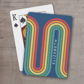 70 Inspired Line Art Blue Red Orange Yellow Arch Playing Cards
