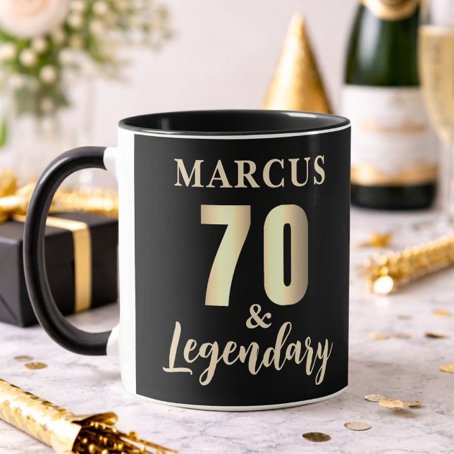 70 & Legendary Gold 70th Birthday  Mug (Creator Uploaded)