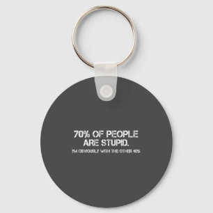 70% Of Humans Are Stud Sarcastic Joke Humor Funny Key Ring