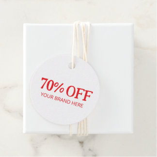 70% off favour tags