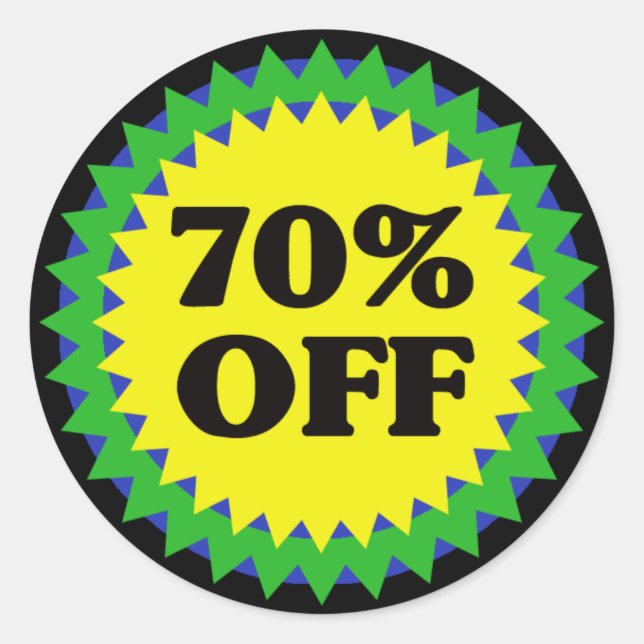 70% OFF RETAIL SALE Sticker (Front)