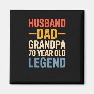70 Old Legend Husband Dad Artwork Magnet