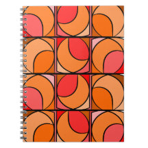 70' orange notebook