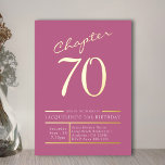 70 Pink 70th Birthday Party Gold<br><div class="desc">Celebrate your loved one's 70th birthday in style with these beautiful pink and gold foil 70th birthday invitations. These luxurious invitations are the perfect way to invite your family and friends to join you in celebrating your loved one's big day. With a classic, timeless design, these invitations will make a...</div>
