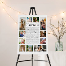 70 Reasons We Love You Photo Collage Foam Board |