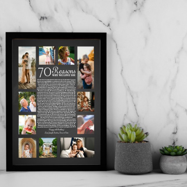 70 reasons why we love you birthday gift for him poster (Creator Uploaded)