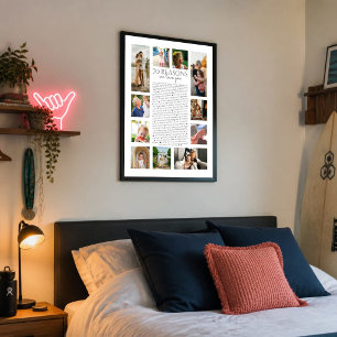 70 reasons why we love you photo collage poster