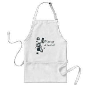 70’s Retro Blue Squares 1950 Groovy Apron