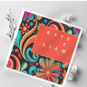 70’s vibrant style   napkin