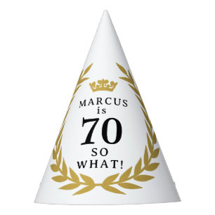70 So what Funny Laurel Wreath Crown 70th Birthday Party Hat
