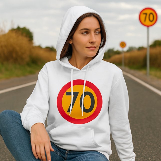 70 Speed Limit Road Traffic Sign Hoodie (Creator Uploaded)