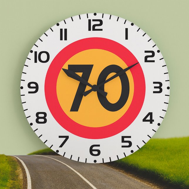 70 Speed Limit Road Traffic Sign Large Clock (Creator Uploaded)