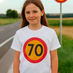 70 Speed Limit Road Traffic Sign T-Shirt