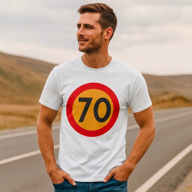 70 Speed Limit Road Traffic Sign T-Shirt (Creator Uploaded)