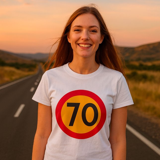 70 Speed Limit Road Traffic Sign T-Shirt (Creator Uploaded)