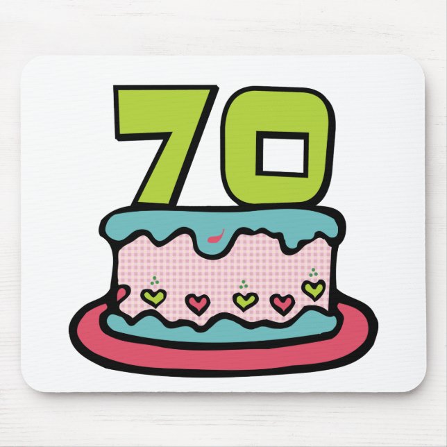 70 Year Old Birthday Cake Mouse Pad (Front)