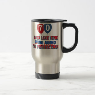 70 year old birthday gifts travel mug