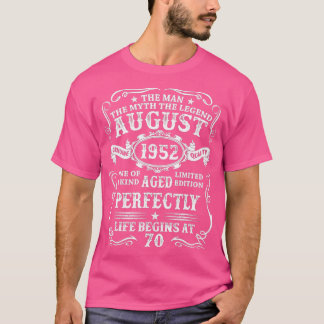 70 Year Old Gifts September 1952 Man Myth Legend 7 T-Shirt