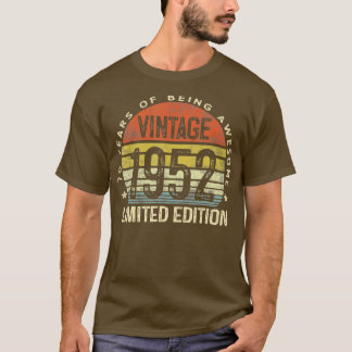 70 Year Old Gifts Vintage 1952 Limited Edition 70t T-Shirt