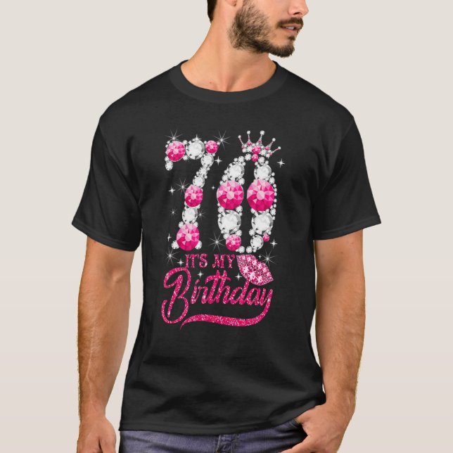 70 Year Old  It's My 70th Birthday diamond crown L T-Shirt (Front)