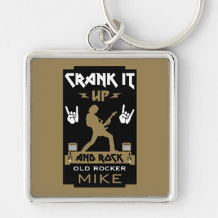70 Year Old Rockers Birthday Key Ring