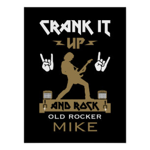70 Year Old Rockers Birthday Poster