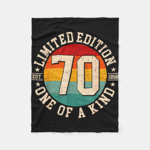 70 year old vintage 1956 limited edition 70th fleece blanket