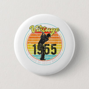 70 Year Old Vintage Golf Golfer 1955 70th Birthday 6 Cm Round Badge