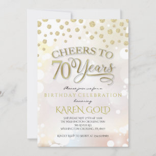 70 Year's Birthday Invitation