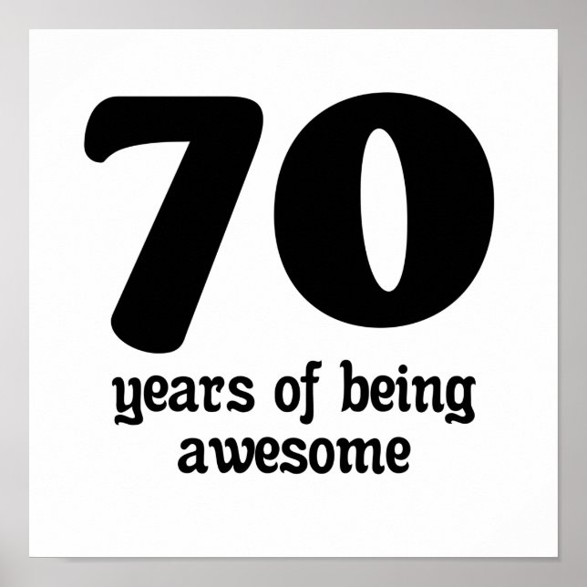 70 years of being awesome poster (Front)