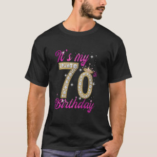 70 Years Old Gifts Women 70th Birthday Queen Diamo T-Shirt