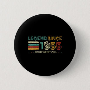 70 Years Old Legend Since 1955 70th Birthday  6 Cm Round Badge