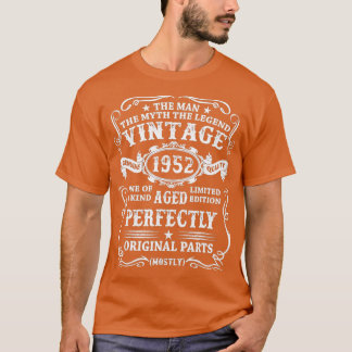 70 Years Old Vintage 1952 Man Myth Legend 70th Bir T-Shirt