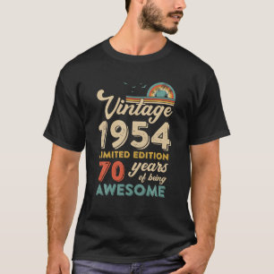 70 Years Old Vintage 1954 70th Birthday Men Women  T-Shirt