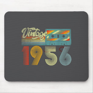 70 Years Old Vintage 1956 Cette Tape 70th Birthday Mouse Pad