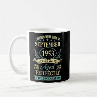 70 Yrs Old 70th Birthday Gift Legends Born In Sept Coffee Mug