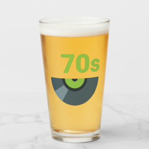 70s 1970's Rock Record Music Glass