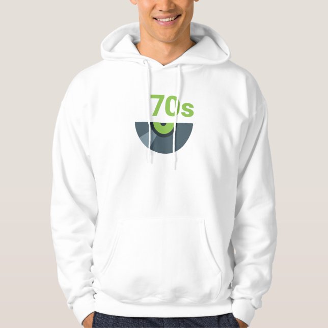 70s 1970's Rock Record Music Hoodie (Front)