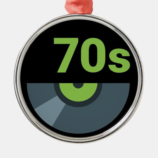 70s 1970's Rock Record Music Metal Tree Decoration (Front)