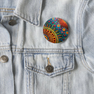 70s 60s Psychedelic Hippy Retro Hip 6 Cm Round Badge