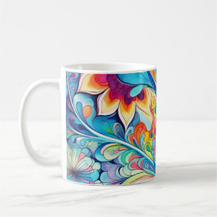 70s 60s Psychedelic Hippy Retro Hip Coffee Mug