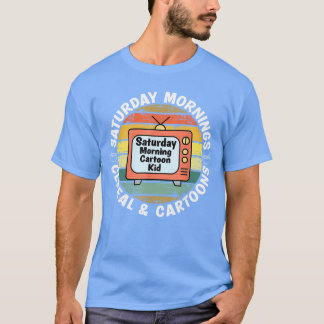70s 80s 90s Retro Kid Saturday Mornings Cereal and T-Shirt