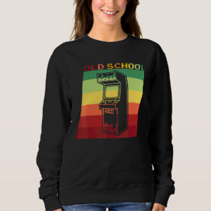 70s 80s 90s Vintage Retro Arcade Video Game Old Sc Sweatshirt