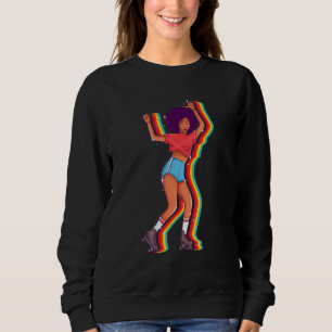 70s 80s Afro Roller Skating Retro Vintage Skater G Sweatshirt
