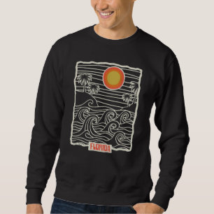 70s 80s CA Retro Beach Waves Ocean Sunset Florida Sweatshirt