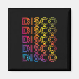 70's 80s Disco Dancing Party Vintage Retro Old Sch Magnet