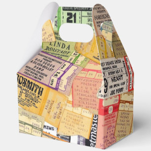 70s 80s Music Concert Ticket Stubs Favour Gift Box